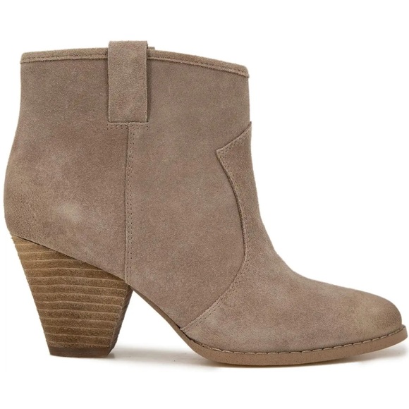 Splendid Eloise Suede Booties, Taupe - Picture 2 of 7